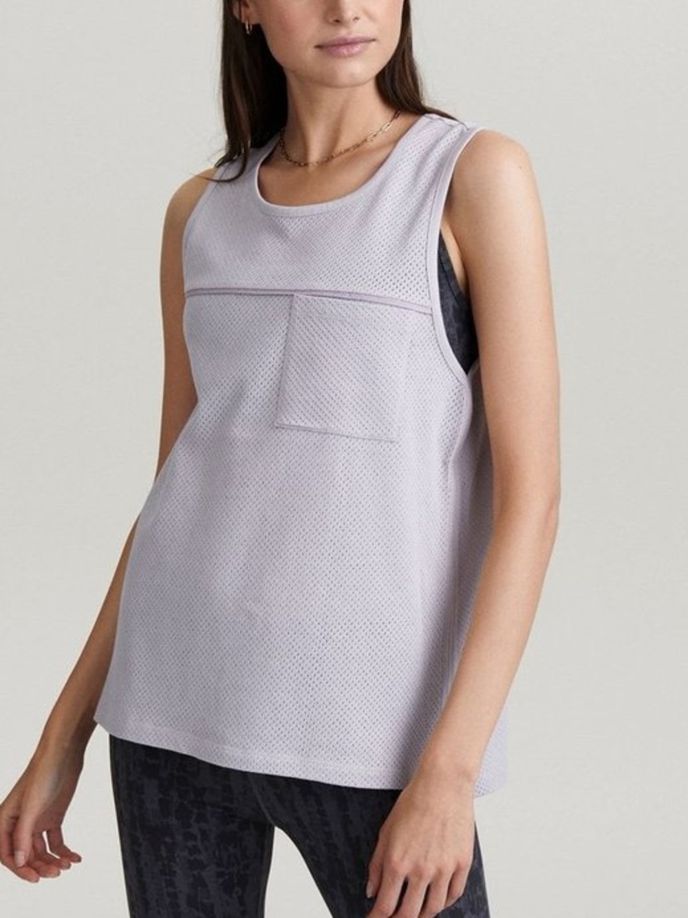 Varley Women’s Loma Tank Top Raindrops Purple Perforated Size M